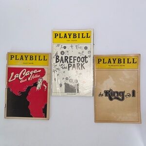 3 Vintage Playbills programs for broadway shows